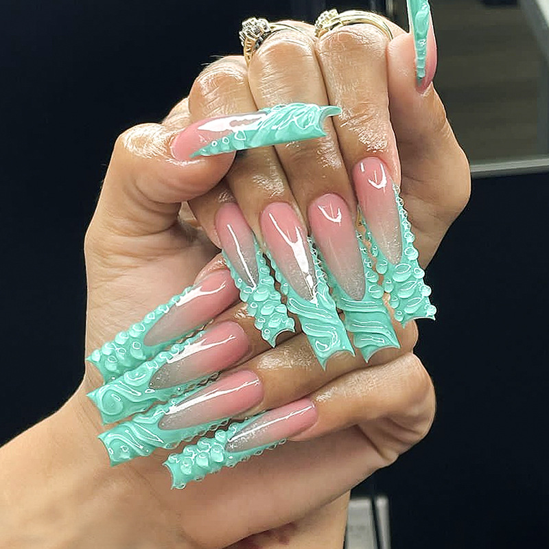 Nail Art Pink - 24 шт. 3D накладные ногти в