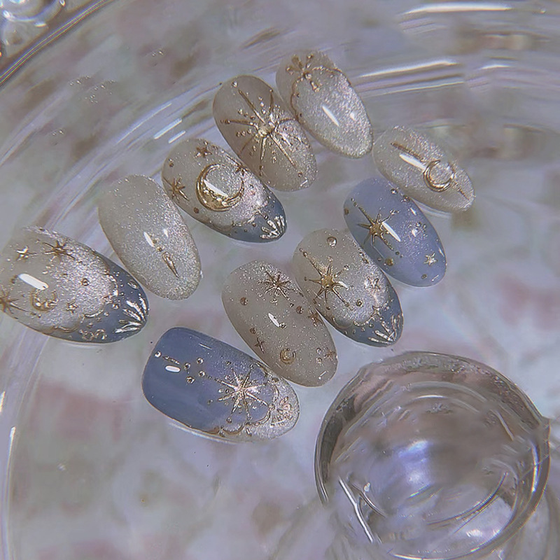 24 шт. Накладные ногти с золот – обзор и цена Nail Art Overlay