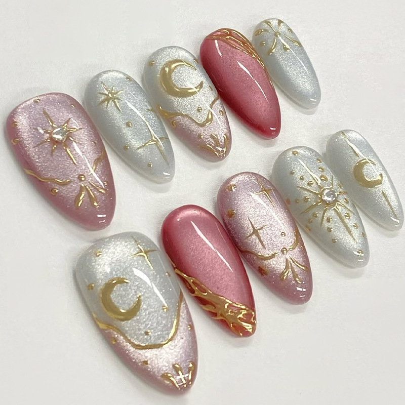 24 шт. Накладные ногти с золот – обзор и цена Nail Art Overlay