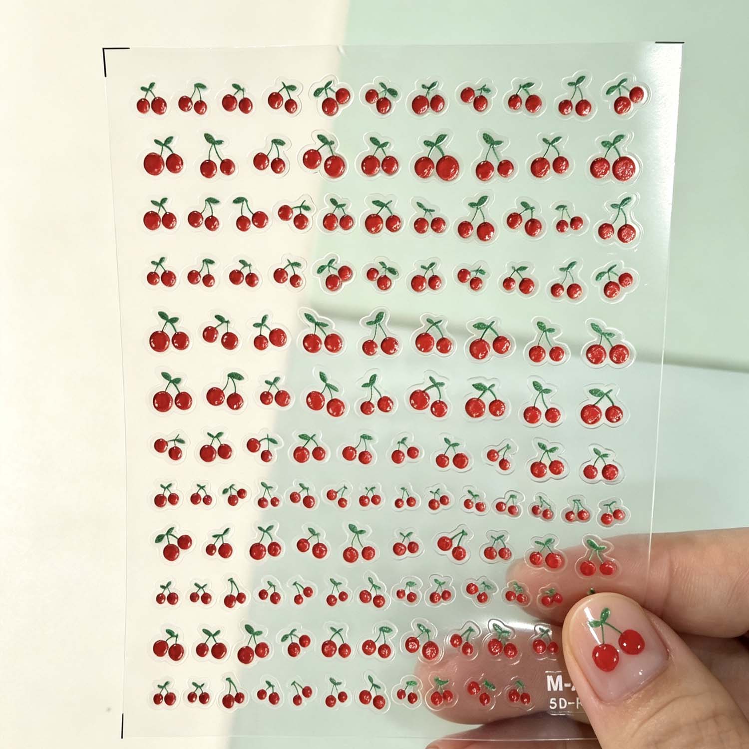 Наклейки для ногтей Cherry 5D: – обзор и цена Nail Art Red Cherry