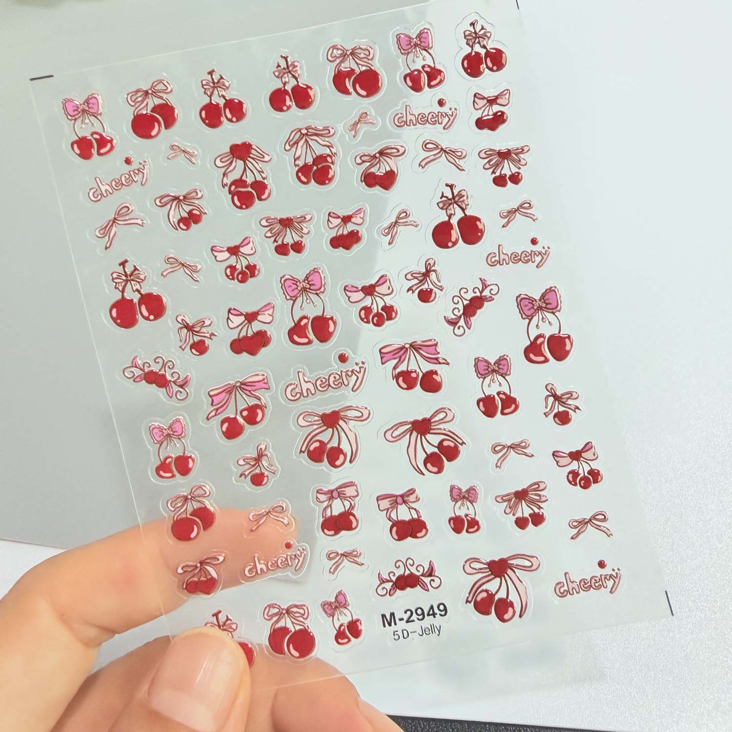 Наклейки для ногтей Cherry 5D: – обзор и цена Nail Art Red Cherry
