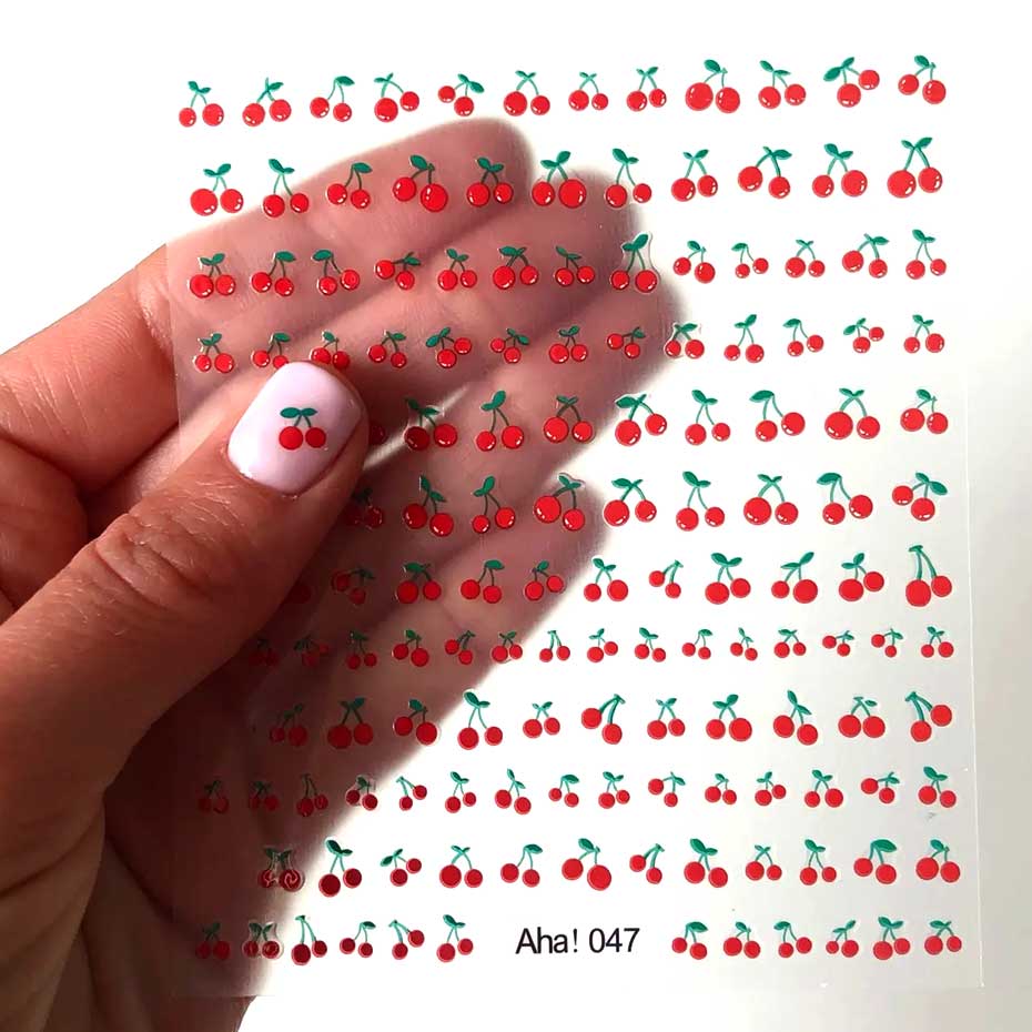 1 лист, 3D наклейки для дизайн – обзор и цена Nail Art Red Cherry