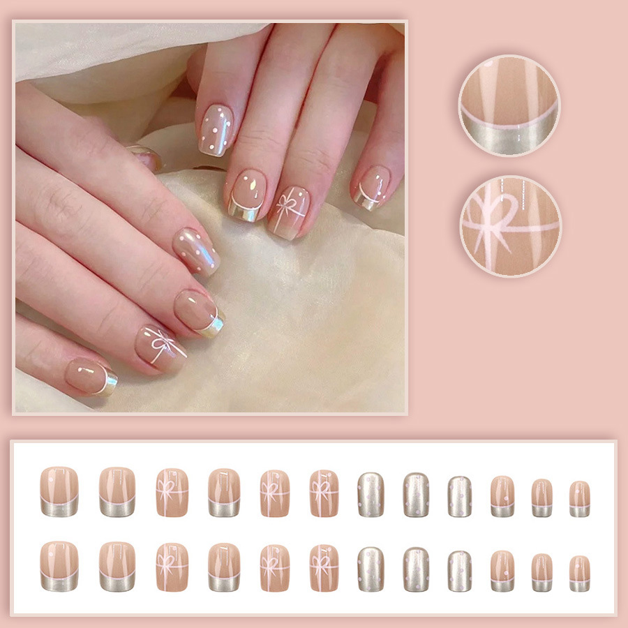 Короткие квадратные накладные  – обзор и цена Nail Art Red Cherry