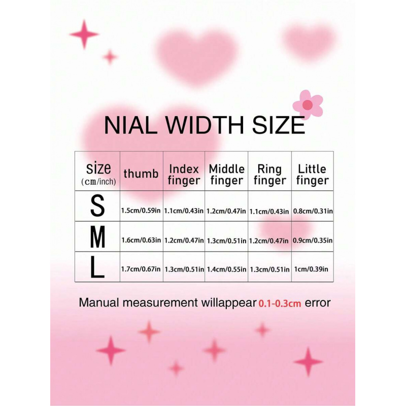 10 шт. розовых накладных ногте – обзор и цена Nail Art Pink