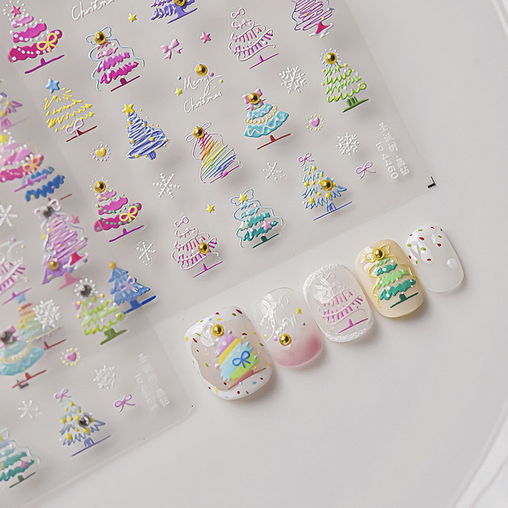 Рождественские наклейки для ди – обзор и цена Nail Art Xmas