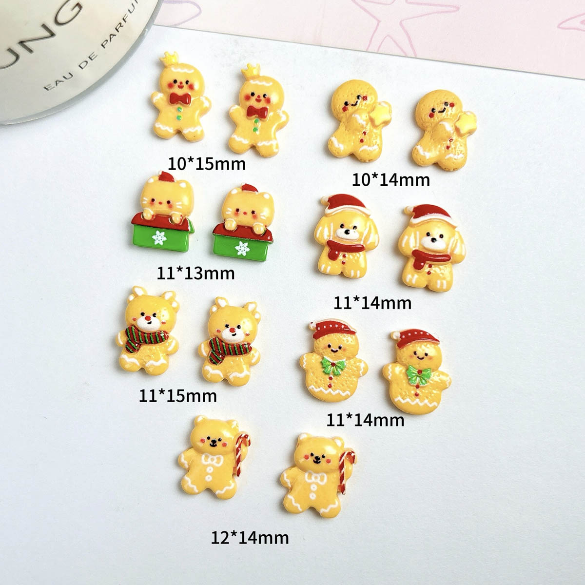 20 шт. кавайный рождественский – обзор и цена Nail Art Xmas